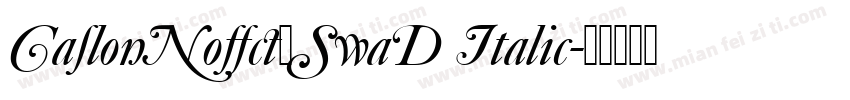 CaslonNo540SwaD Italic字体转换